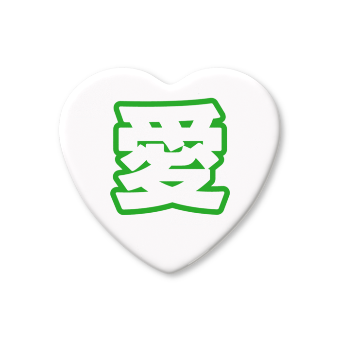 ハート缶バッジ - 57 × 52.5mm