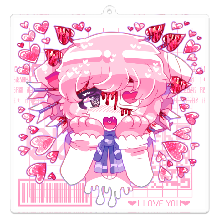 アクリルキーホルダー（コーティング） - 100 x 100 (mm)