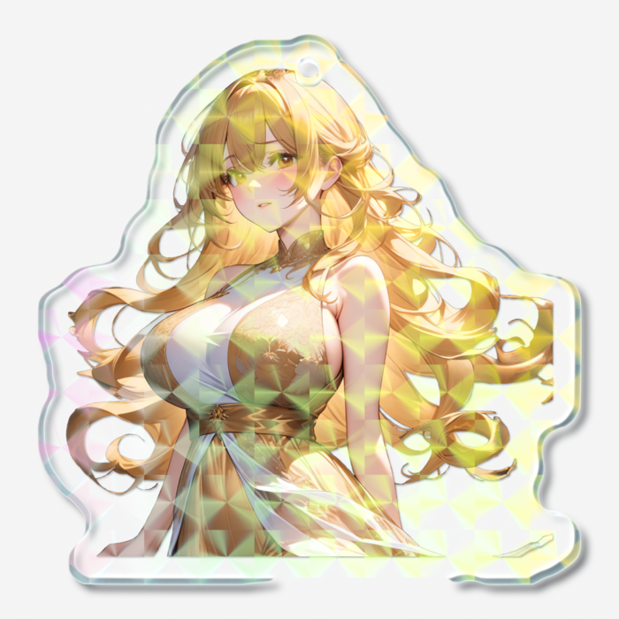 ホログラムアクリルキーホルダー - 50 × 50mm