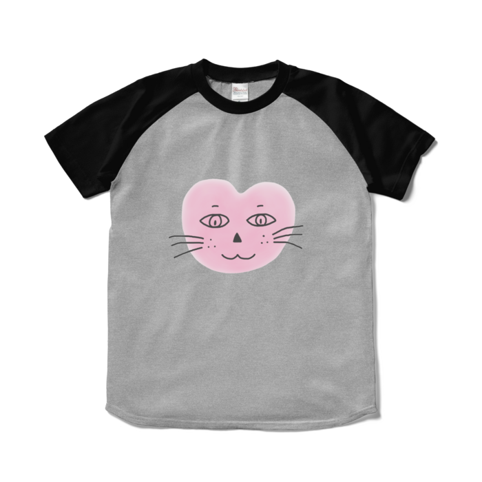 ラグランTシャツ - S - 杢グレー×ブラック