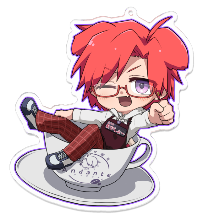 アクリルキーホルダー - 100 x 100 (mm)あかしょー