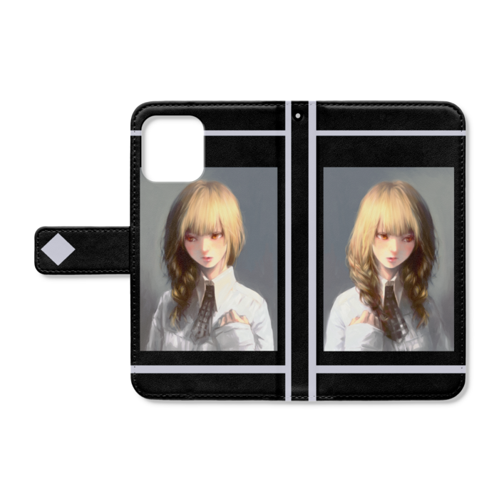 手帳型iPhoneケース - iPhone12 / 12 Pro - ストラップ穴 あり