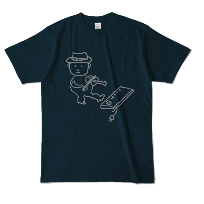 Tシャツ - L - ネイビー (濃色)-キャラ大
