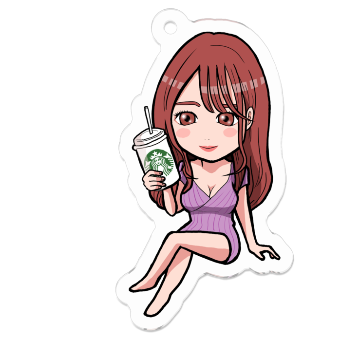 アクリルキーホルダー - 50 x 50 (mm)