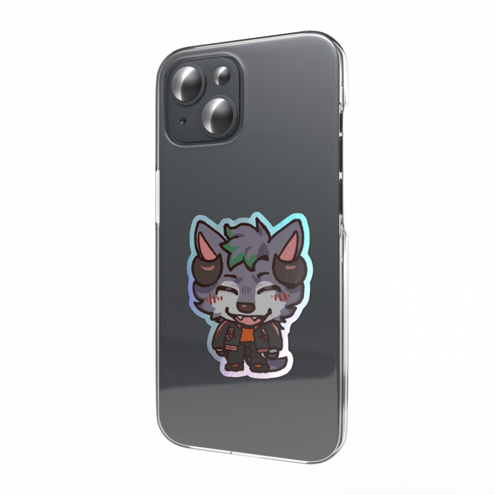 ミニカサイ オーロラスマホステッカー【笑】