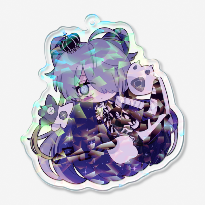 ホログラムアクリルキーホルダー - 70 × 70mm