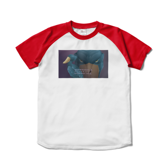 ラグランTシャツ - S - ホワイト×レッド