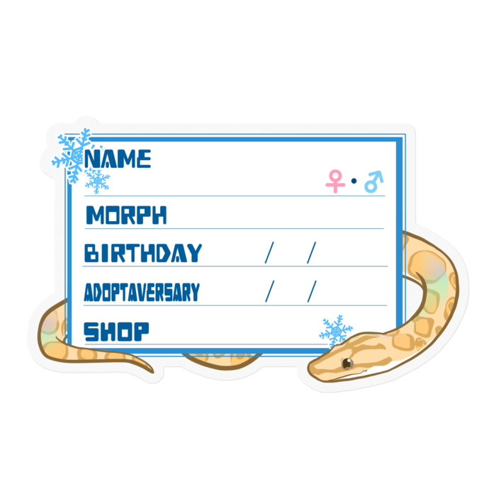 【🐍お名前ステッカー】コロニジ(パラディグマ) ‐雪(英語)