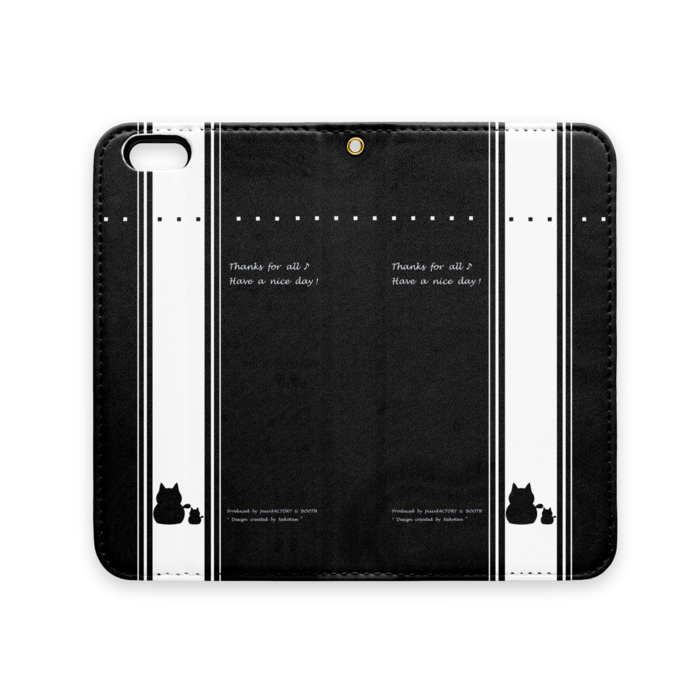手帳型iPhoneケース(ベルトなし) - iPhone 6 / 6s - ストラップ穴 あり