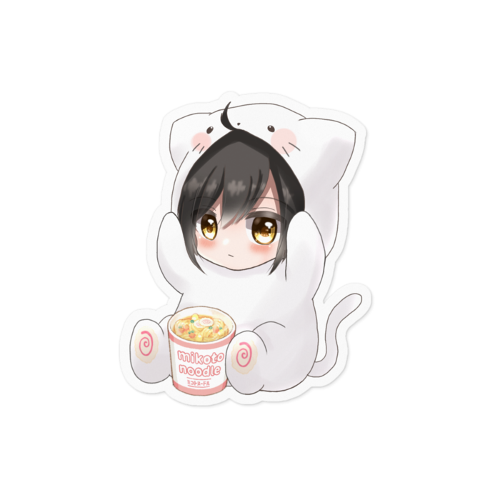 みこと×みこねこステッカー- 台紙サイズ100x100㎜