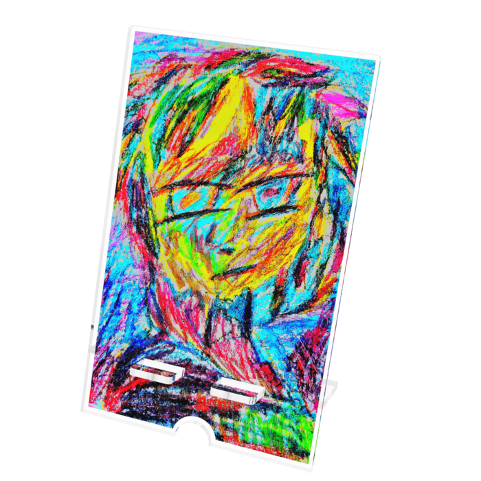 アクリルスマホスタンド - 100x160mm(ケーブル穴あり)