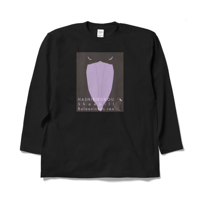 ロングスリーブTシャツ - XL - ブラック-紫