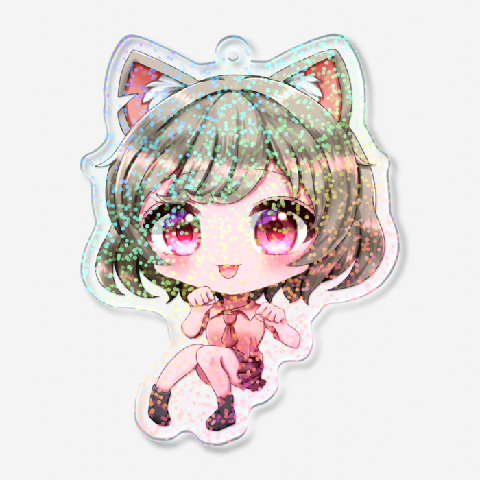 ホログラムアクリルキーホルダー - 70 × 70mm