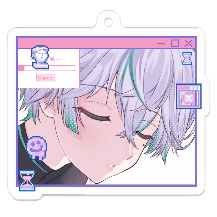 アクリルキーホルダー（コーティング） - 50 x 50 (mm)