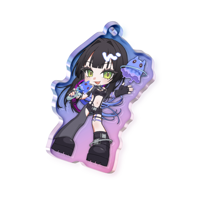 オーロラアクリルキーホルダー - 50 × 50mm