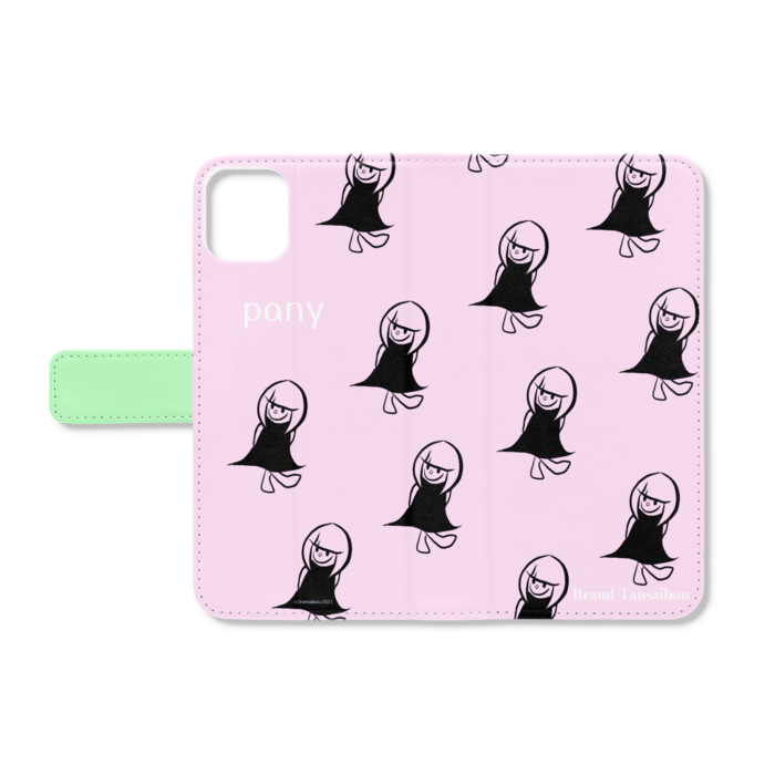 手帳型iPhoneケース - iPhone11ProMax - ストラップ穴 なし(ピンク)