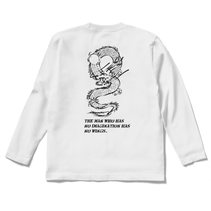 昇り龍2ロングスリーブTシャツ - S - ホワイト