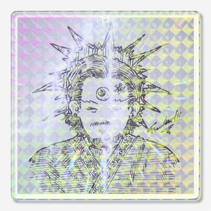 ホログラムアクリルキーホルダー - 70 × 70mm