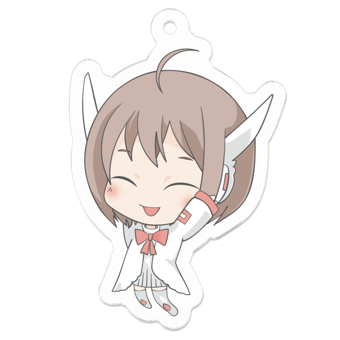 （喜ぶ）アクリルキーホルダー - 50 x 50 (mm)(2)