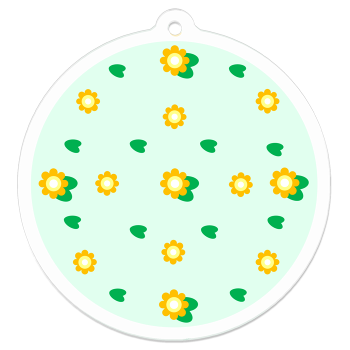 アクリルキーホルダー（コーティング） - 50 x 50 (mm)