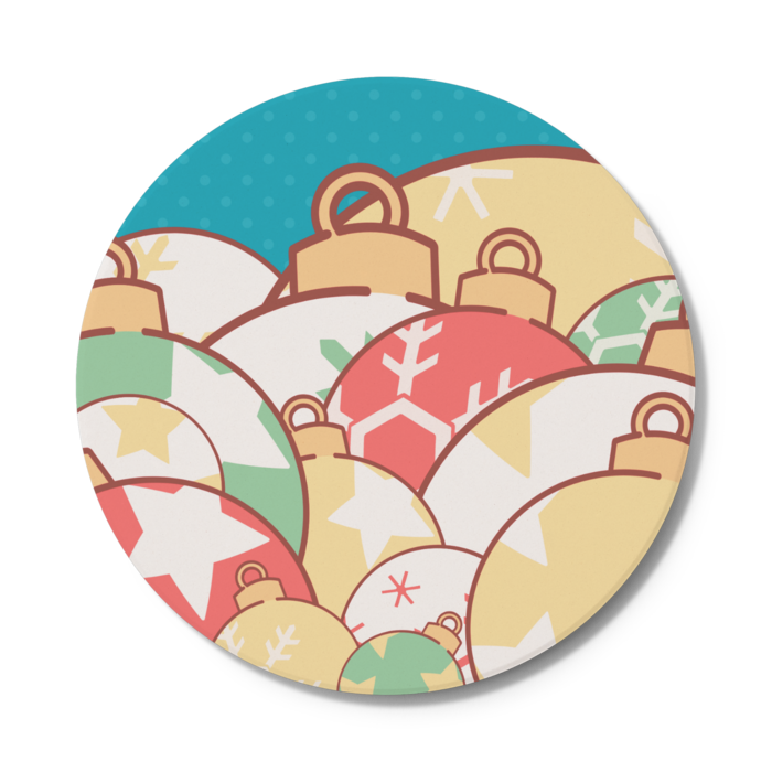 クリスマスコースター(オーナメント 青)