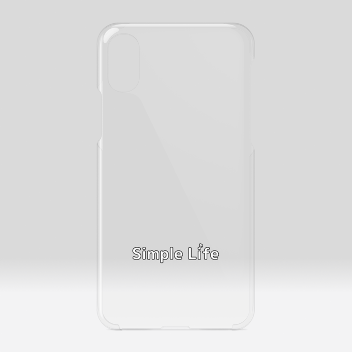 クリアiPhoneケースB　Simple Life♪　iPhone X / XS