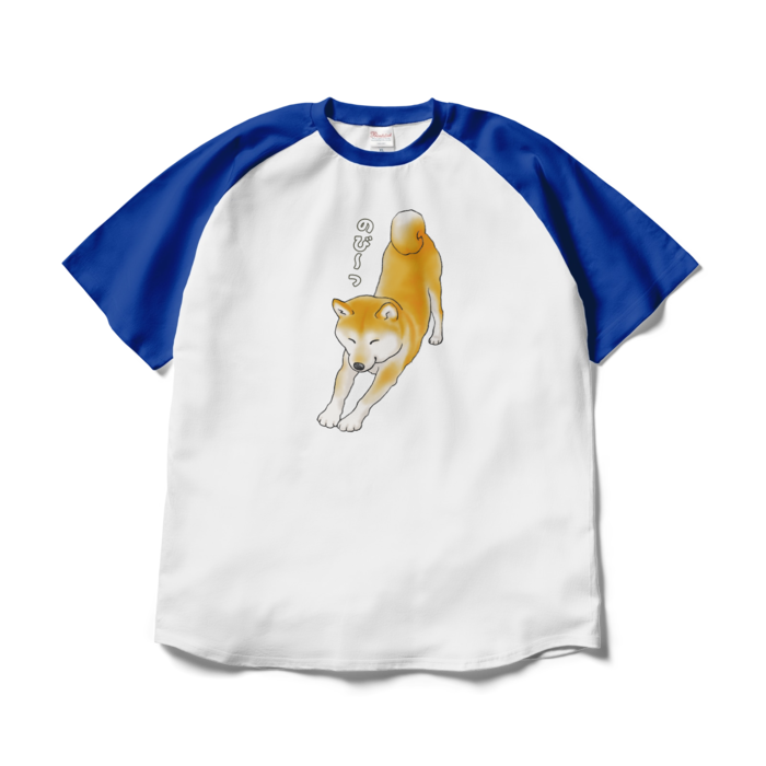 ラグランTシャツ - XL - ホワイト×ロイヤルブルー / Size XL, White & Royal Blue