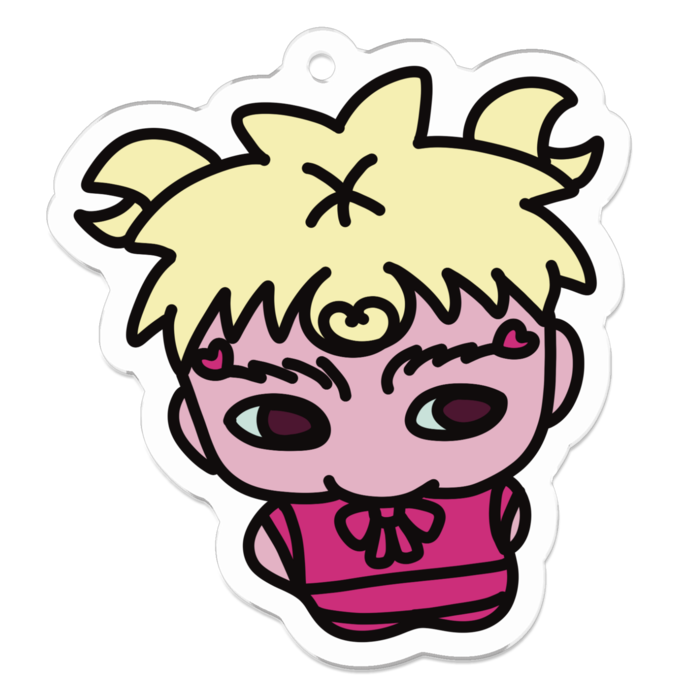 【ぴんくちゃん】アクリルキーホルダー - 50 x 50 (mm)