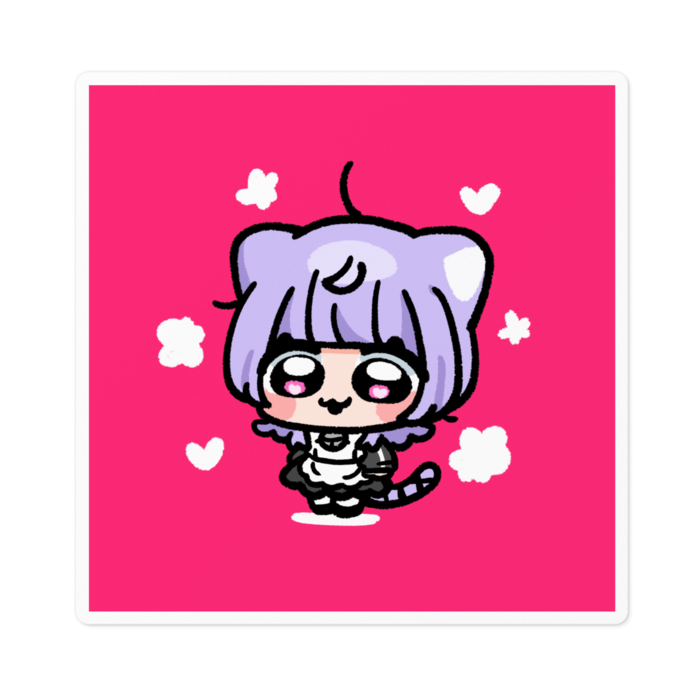 ステッカー（ピンク） - 100 x 100 (mm)