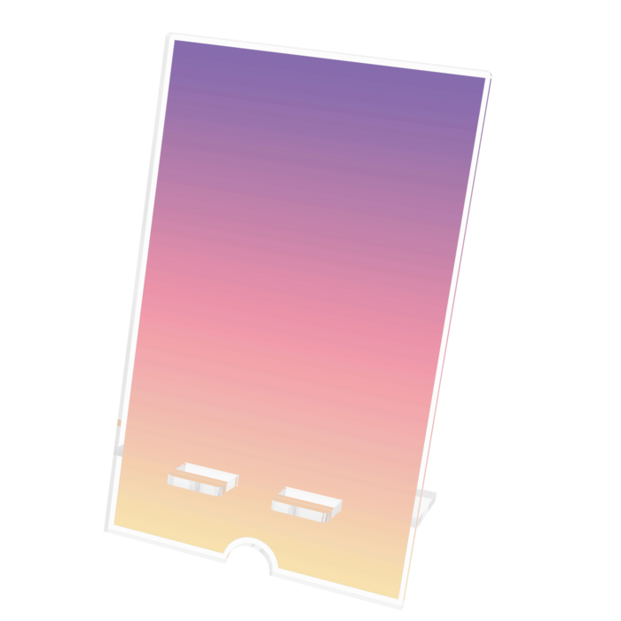 アクリルスマホスタンド - 100x160mm(ケーブル穴あり)
