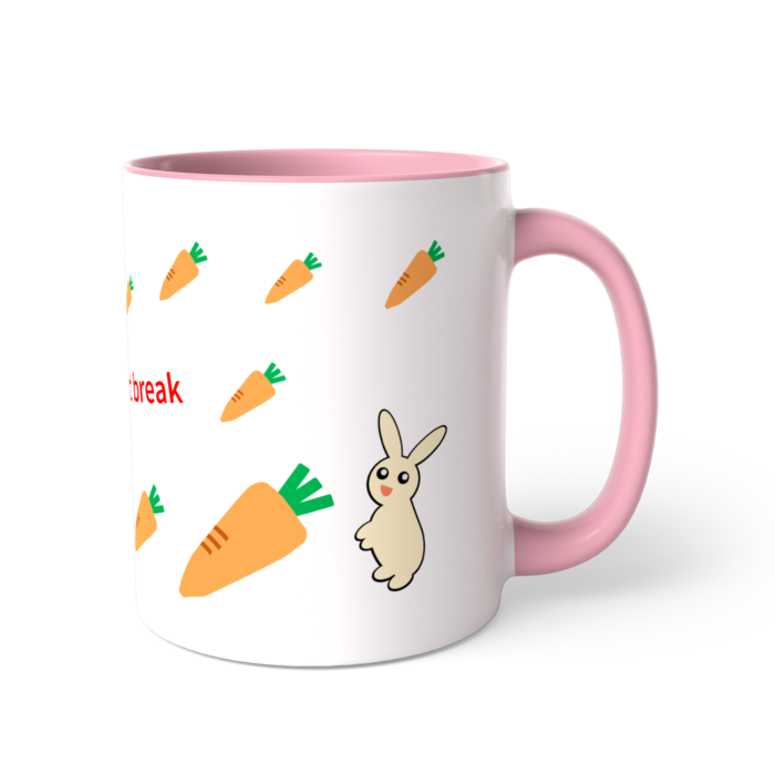 ツートンカラーマグカップ - 直径 8.2cm / 高さ 9.5cm(ピンク)