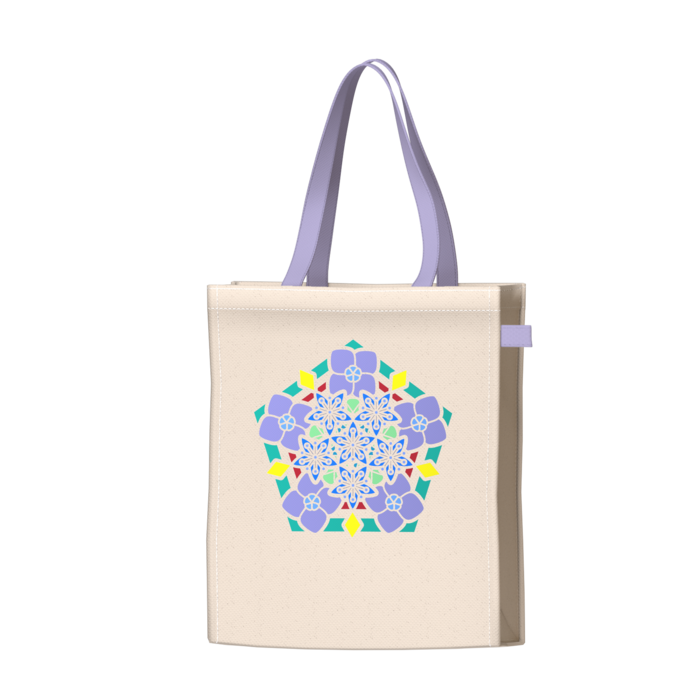 ツートンカラーバッグ - パープル - W34 × H41 × D14cm