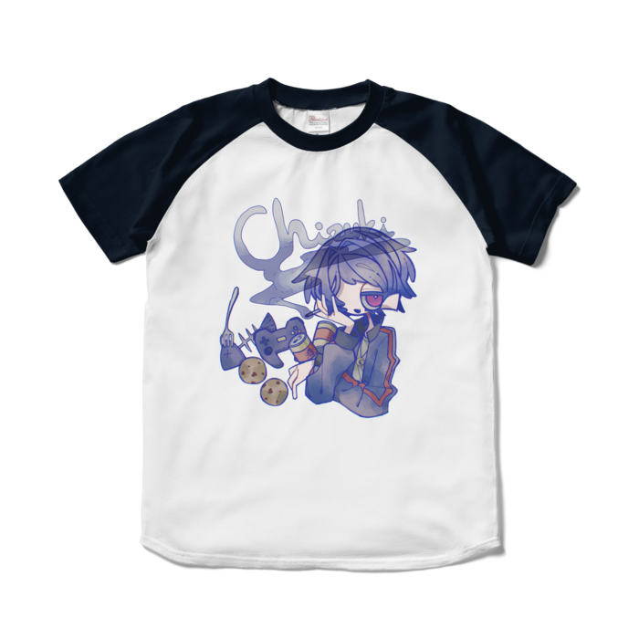 ラグランTシャツ - S - ホワイト×ネイビー