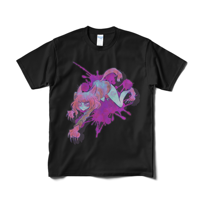 Tシャツ(猫山さん/黒)- M - ブラック