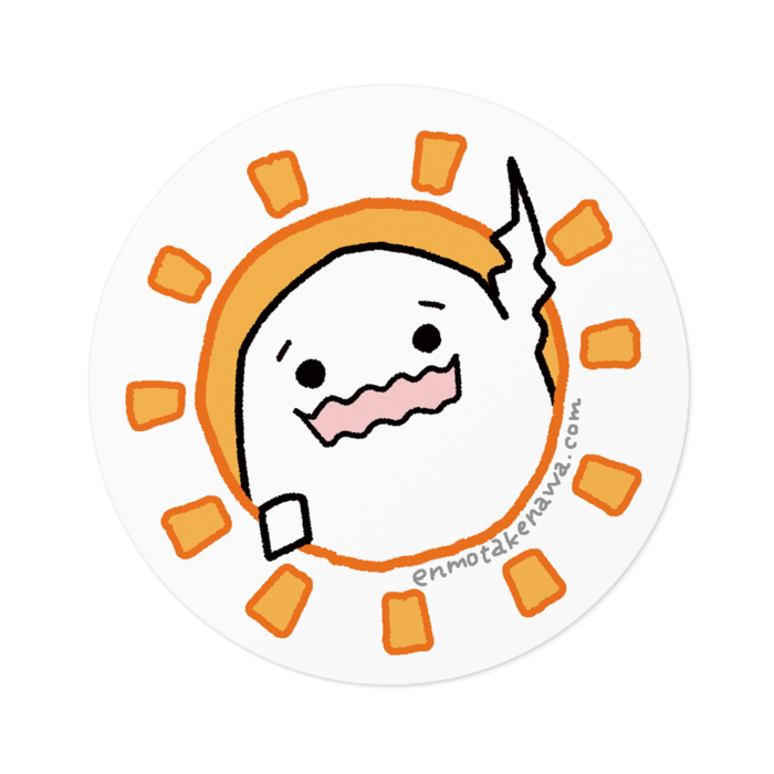 ステッカー（ホワイト）- 100 x 100 (mm)