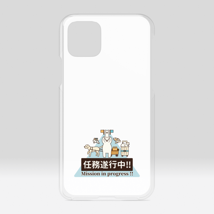 クリアiPhoneケース　白色　iPhone 11Pro