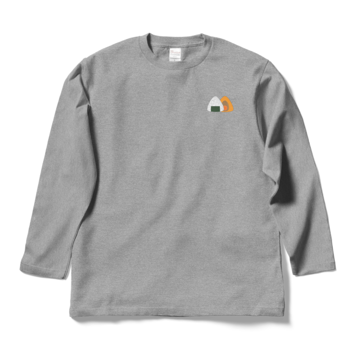 おにぎりロングスリーブグレーTシャツ L
