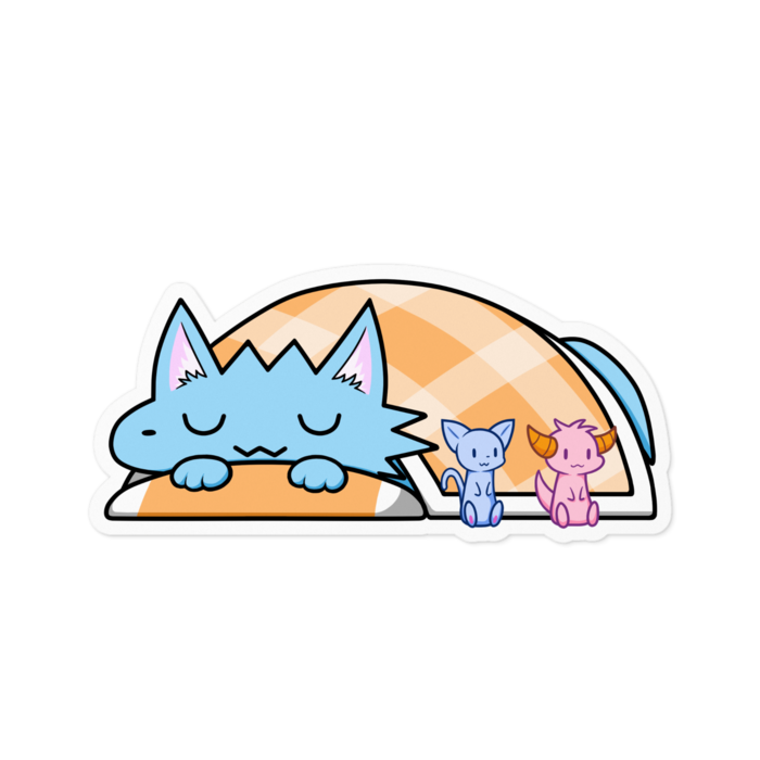 すやすやおおかみくん（ホワイト） - 100 x 100 (mm)