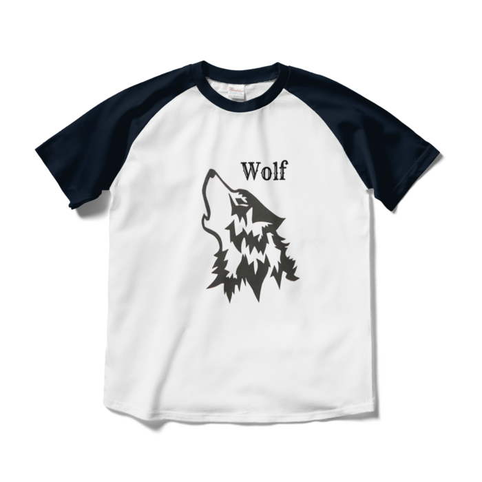 ラグランTシャツ - M - ホワイト×ネイビー