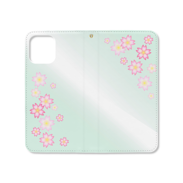 手帳型iPhoneケース(ベルトなし) - iPhone12 ProMax - ストラップ穴 あり