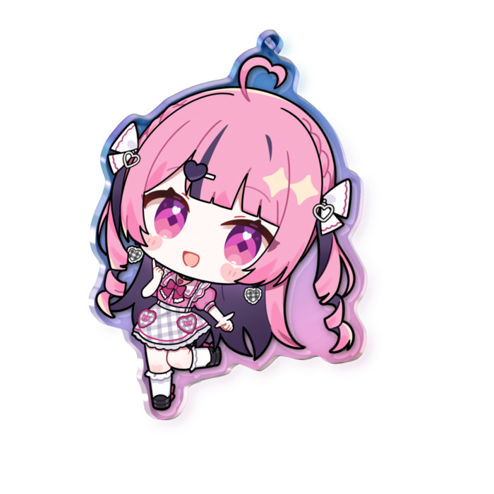 オーロラアクリルキーホルダー - 100 × 100mm