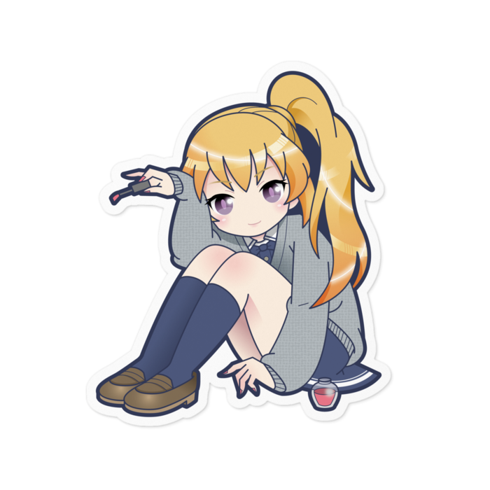 ステッカー(ホワイト) - 100 x 100 (mm)