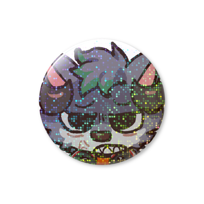 ミニカサイ缶バッチ【怒】