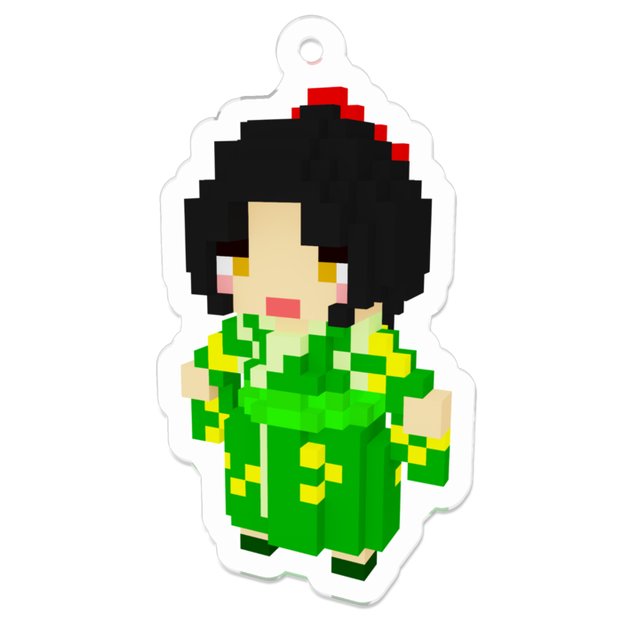 アクリルキーホルダー（コーティング）のこ浴衣