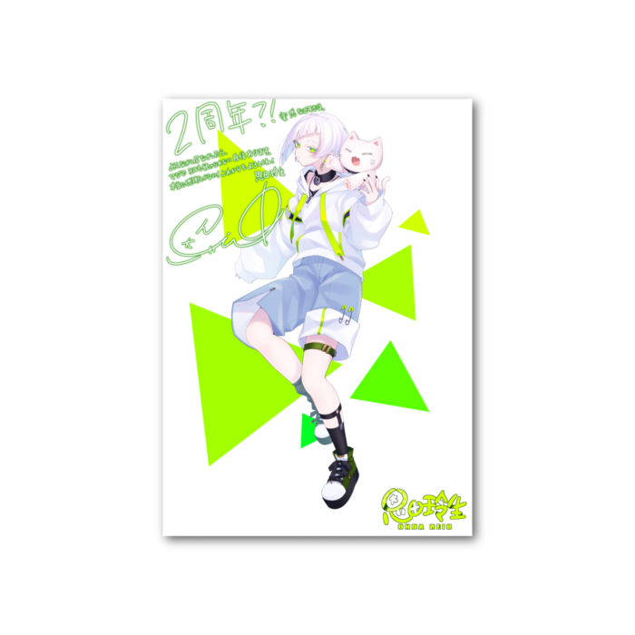二周年記念チェキ風カード (メッセージ付き)
