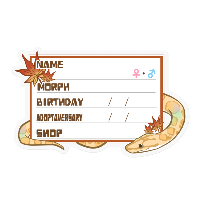 【🐍お名前ステッカー】コロニジ(パラディグマ) ‐もみじ(英語)