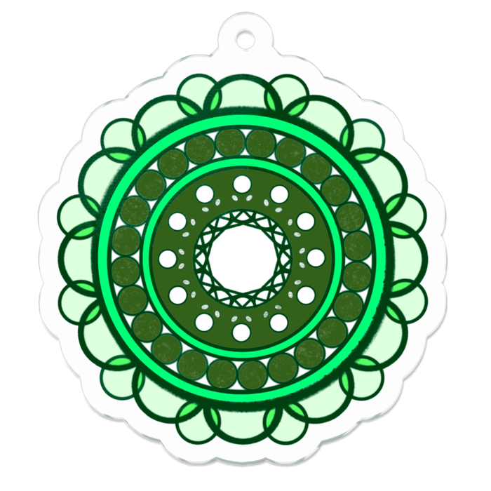 アクリルキーホルダー（コーティング） - 50 x 50 (mm)