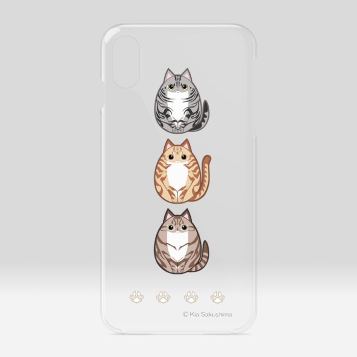 シマころねこクリアiPhoneケース - iPhone XSMax