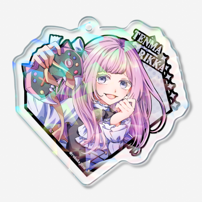 ホログラムアクリルキーホルダー - 50 × 50mm