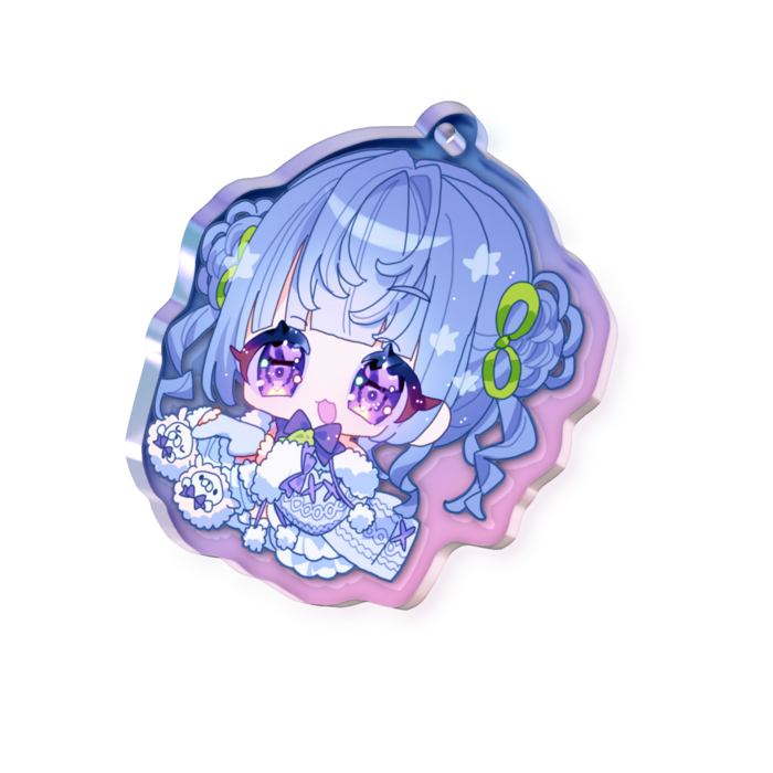 オーロラアクリルキーホルダー - るんるん